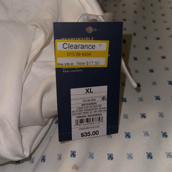 Women's Long Sleeve Cinch Waist Maxi Shirtdress - Universal Thread™ White XL - Picture 3 of 3